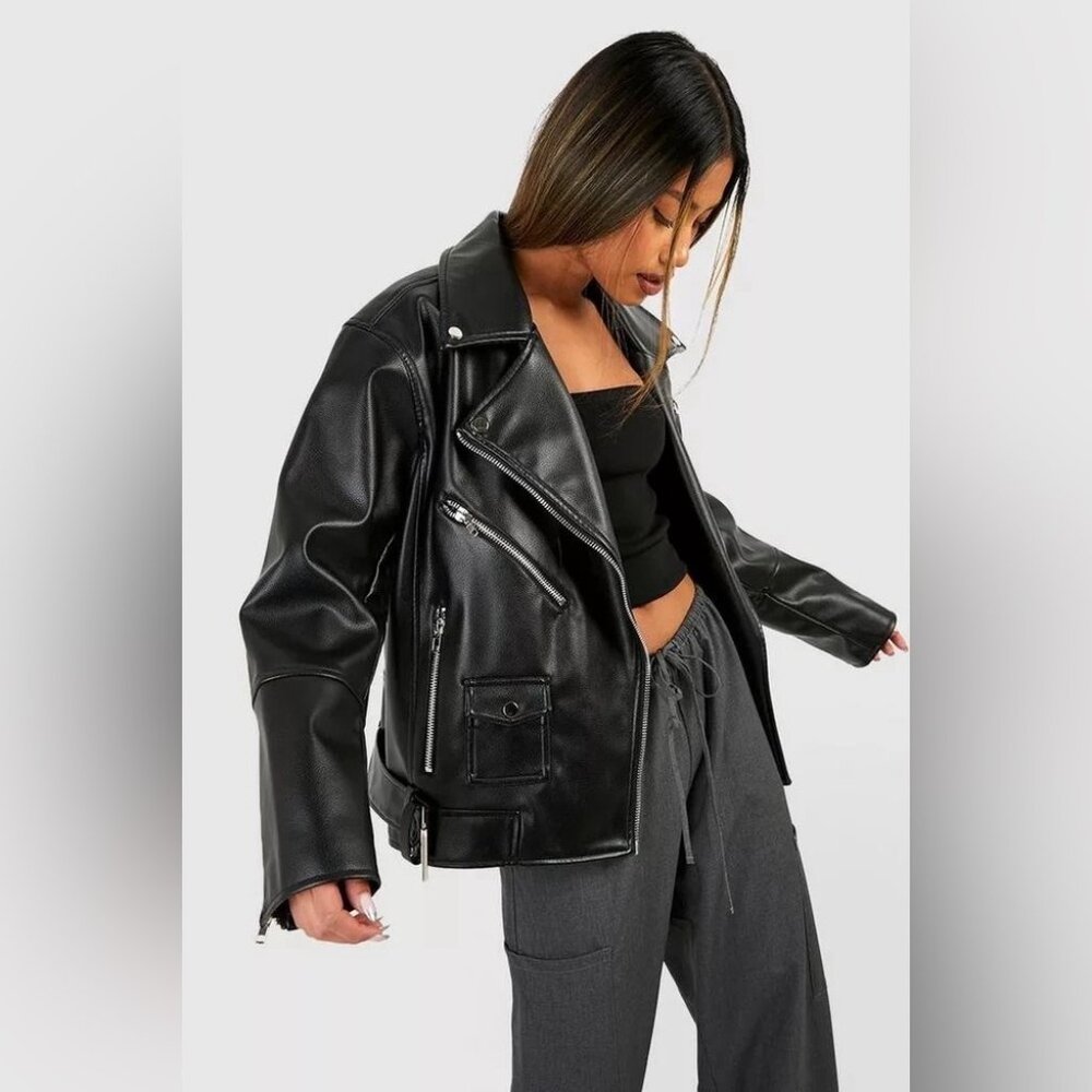 Black Leather Jacket for Women